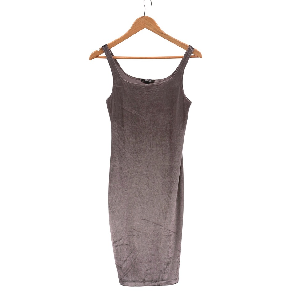 Zara Trafaluc Bodycon Dress Velvet Gray Women Medium Gray Sexy Short Sleeveless